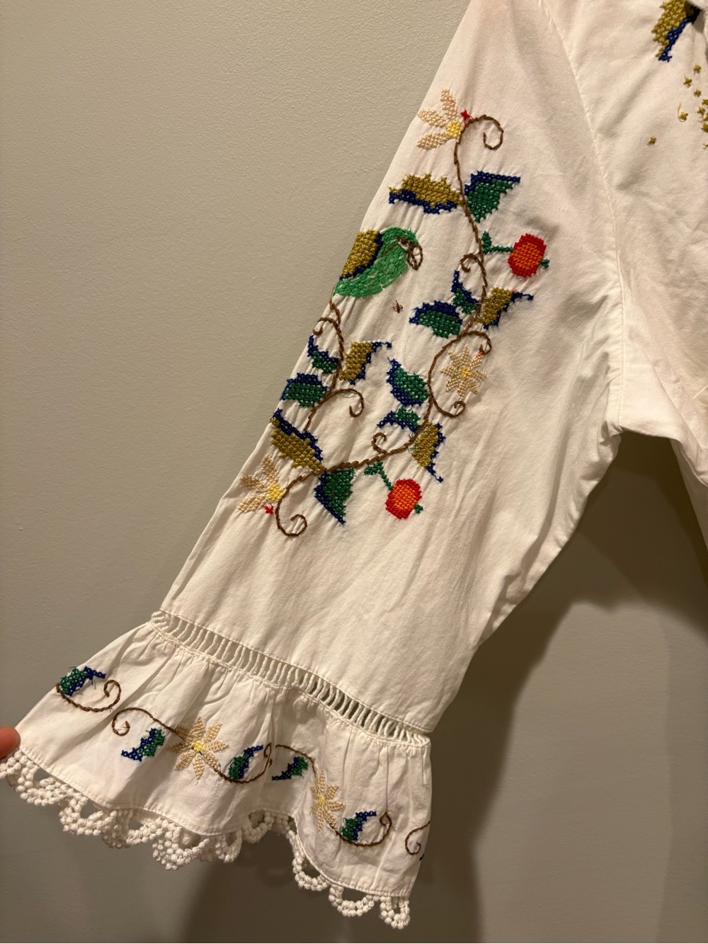 New Farm Rio Pitanga Embroidered Belted Mini Dress Sz M - Picture 9 of 15